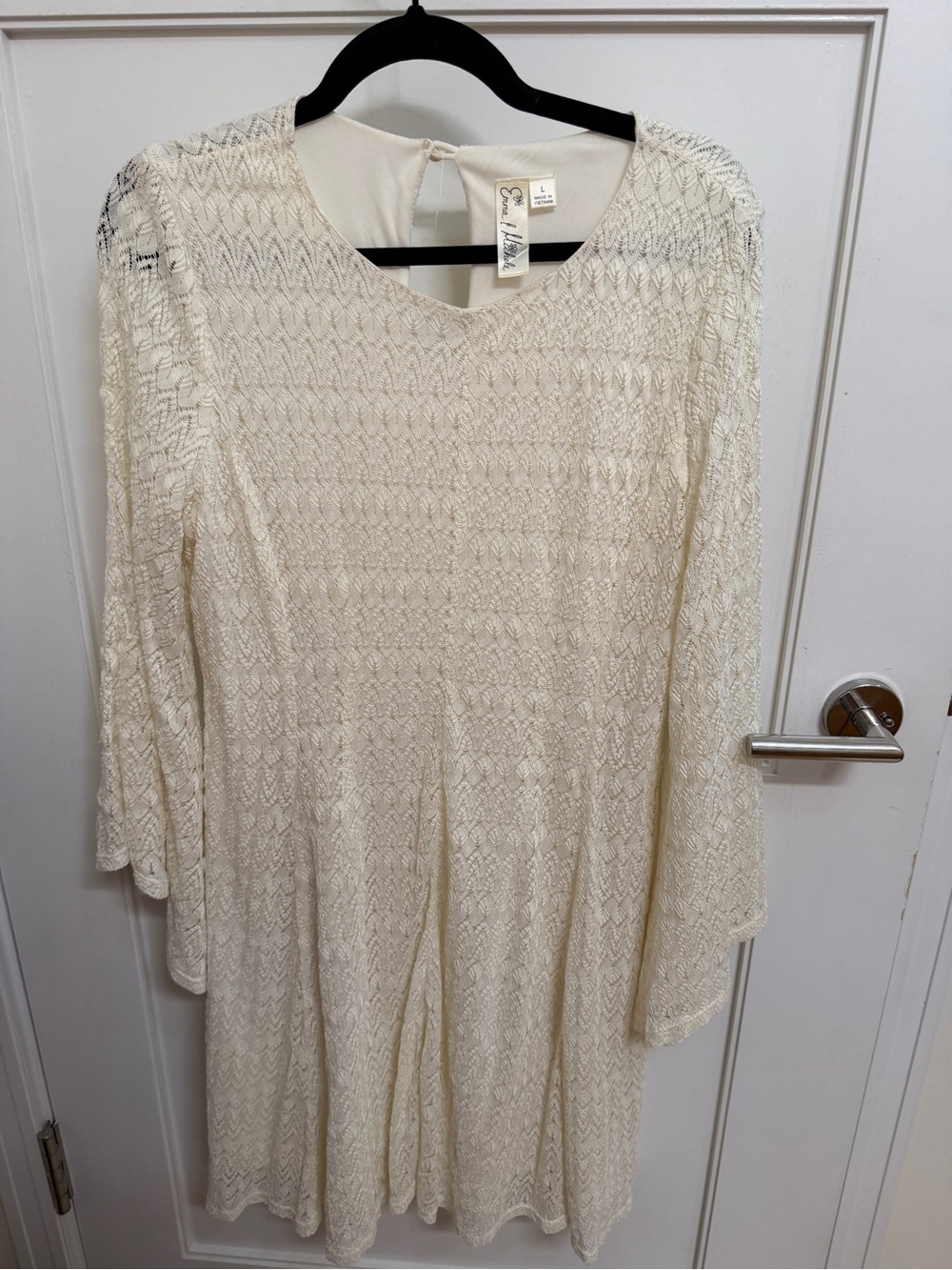 Emma & Michele Cream Lace A-Line Dress
